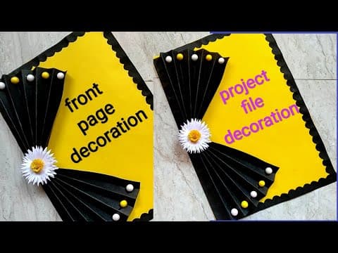 Project front page decoration - assignment front page decoration