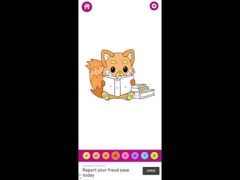 Coloring fox by numbers