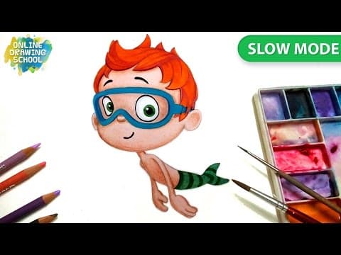 How to Draw Bubble Guppies Nonny   -  Lesson 70