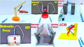 6 hydraulic science projects working model | DIY
