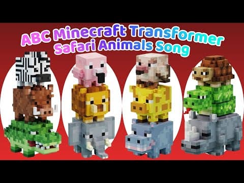 π¦ Minecraft Safari ABC Animals! π Learn Alphabet with Funny Square Safari Creatures | Meow Meow TV π