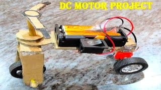how to make motor bike using dc motor and cardboard | science project diy at home