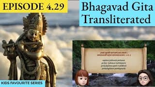 Bhagavad Gita for Children Ch 4, S4.29 Sanskrit Vocabulary, Chanting Vedic Mantras Shlokas Daily