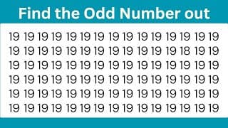 Find the Odd Number out | Test your Mind Capacity