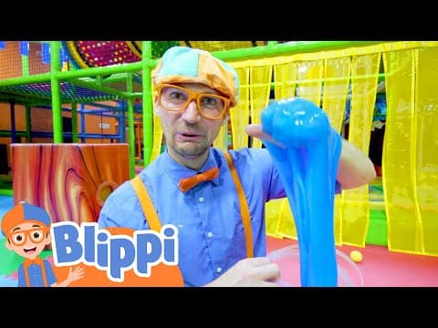 Learn Five Senses With Blippi & More at The Indoor Kids Playground-Educational Videos For Toddlers