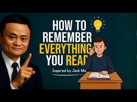 How to Remember Everything You Read | Jack Ma Motivational Advice