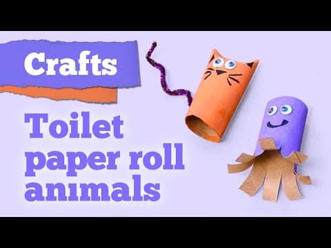 Crafts for kids: Toilet paper roll animals