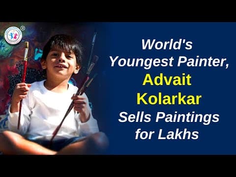 World's Youngest Painter Advait Kolarkar selling Paintings for Lakhs | Child Prodigy | GCP Awards