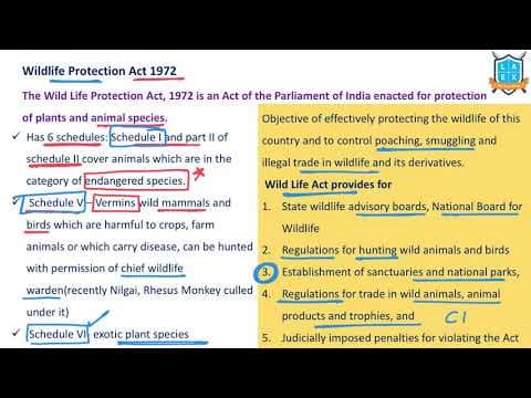 What is Wild Life Protection Act 1972 ? || WLPA 1972 అంటే ఏమిటి?