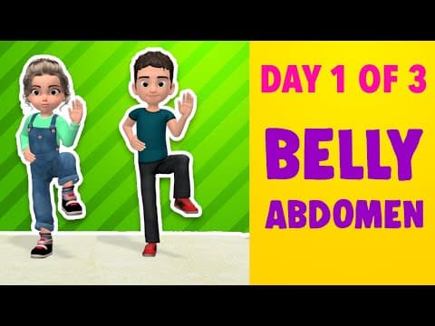 Kids daily exercise: day 1 of 3 - belly and abdomen