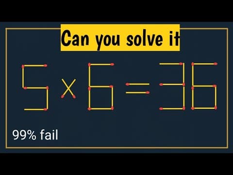 Genius only can solve | matchstick puzzle @balu-basket