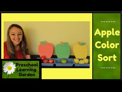 Apple color sort - preschool educational