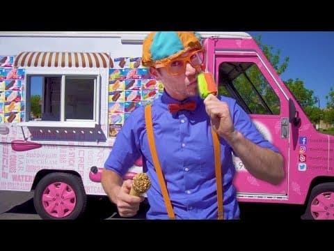Blippi visits an ice cream truck - math and simple addition for children