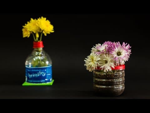 Plastic Bottle Flower Vase