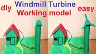 windmill turbine working model 3d with motor | school science exhibition projects