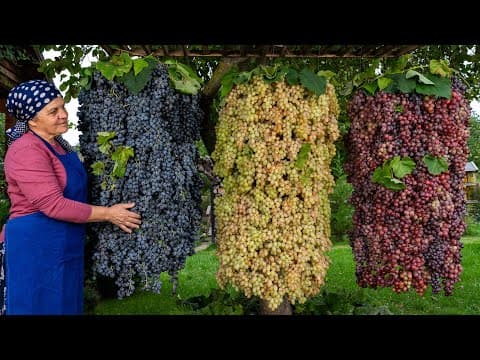 Grape Harvesting and Prepare OLD FASHIONED GRAPE JAM - YouTube