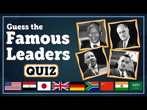 Guess the Famous Leaders | Fun History Quiz for Kids!| Can You Identify the Leader?