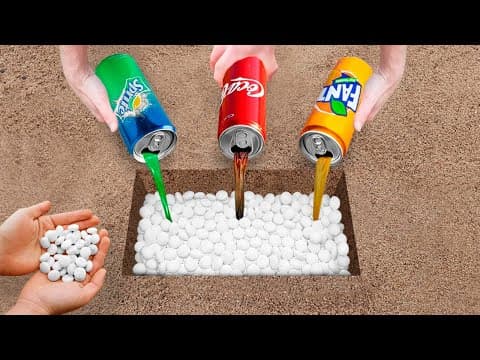 Test Sprite, Coke, Fanta and Mentos Underground