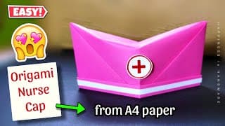 How to make a Nurse Cap with Paper || International Nurses Day Craft Ideas || Origami