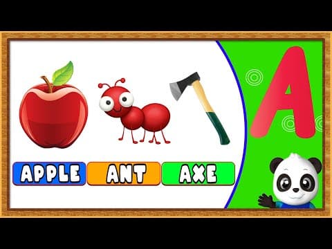 Learn alphabets for toddlers - kids learning alphabets - kids a to z 3 words