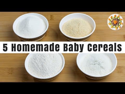 5 Homemade Baby Cereals for 6 Month Old Baby | Stage 1 Baby Cereals | Healthy Baby First Foods