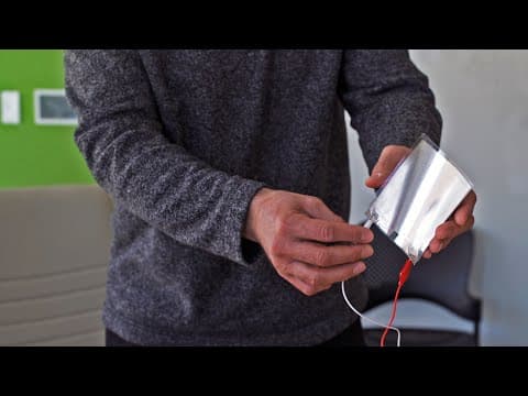 A paper-thin loudspeaker plays