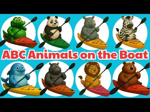 🎵 ABC Animals on the Boat - Funny Animal Sounds & Alphabet Song for Kids | Meow Meow TV 🚤🦁🐵