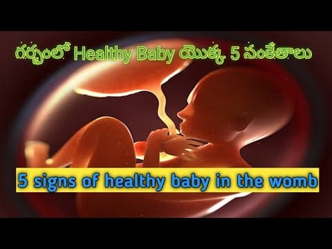 5 sings of Healthy Fetus in Telugu/గర్భo లో ఆరోగ్యకరమైన శిశువు యొక్క 5 సంకేతాలు