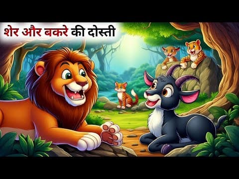 शेर और बकरे की दोस्ती की कहानी // Panchatantra Ki Kahaniyan // Hindi Cartoon