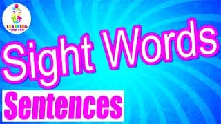 Read SIGHT WORDS with Sentences for Kids (Repeat the Word & Sentence)