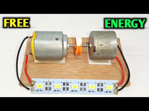 How to make free energy with two motors / Free electricity generator homemade