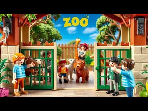 Peek a boo Zoo Song for Kids | Playmobil style