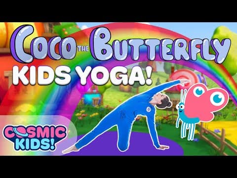 Coco the Butterfly | A Cosmic Kids Yoga Adventure 🦋🐌🌈