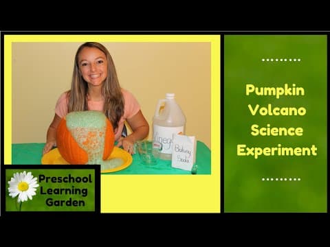 Pumpkin volcano science experiment