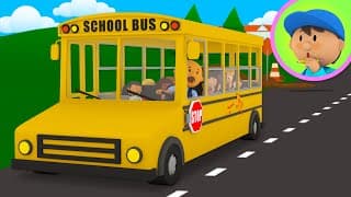A School Bus goes to Carls Car Wash  Cartoon for kIds