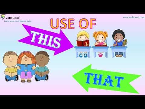 This and That l Use of This and that l English Grammar for kids