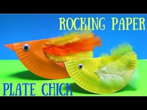 Rocking Paper Plate Chick - Easter Craft Ideas for Kids