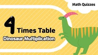 Multiplication | Four Times table | Math quiz for kids