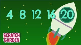 The Counting by Fours Song|Counting Songs|Scratch Garden