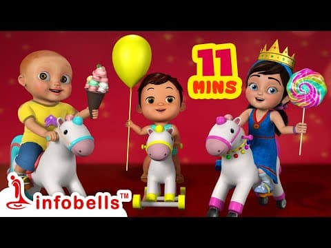 Chal Chal Gurram Chalaki Gurram - Horse Song | Telugu Rhymes for Children | Infobells #telugurhymes
