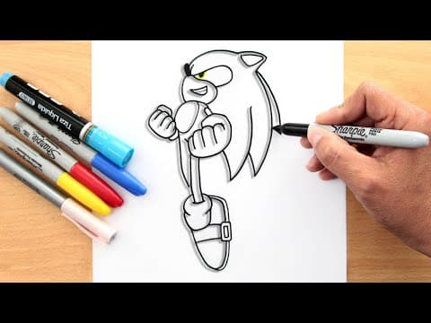 How to draw SONIC charging with Power | Powerful Sonic