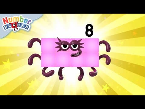 Numberblock 8 the Super Hero Block | Learn to Count - 12345678