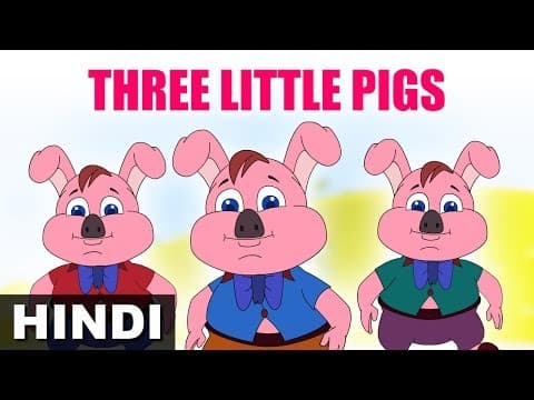 थ्री लिटिल पिग्स - Three Little Pigs | Fairy Tales in Hindi | Hindi Stories for Kids