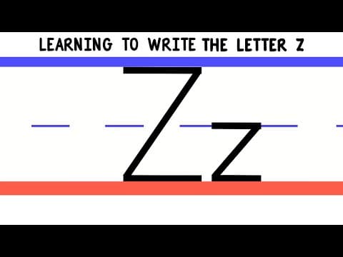 Write the letter z - abc writing for kids - alphabet handwriting by 123abctv