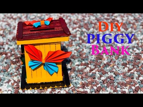 Diy Projects Popsicle Stick Piggy Bank