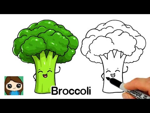 How to draw broccoli easy veggie series