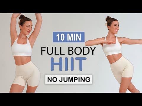 10 MIN QUICK + INTENSE FAT BURNER | No Jumping Full Body HIIT | No Repeat, No Equipment