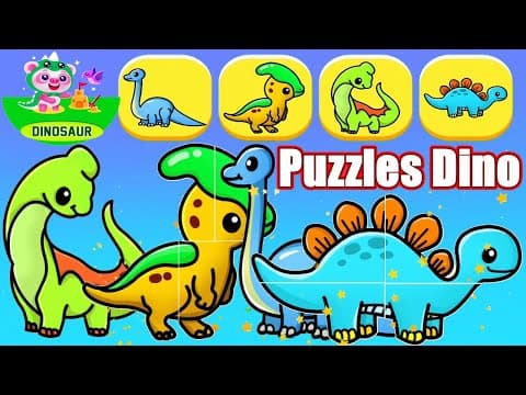 What Dino Color you like? Learn & Puzzles of Dinosaurs