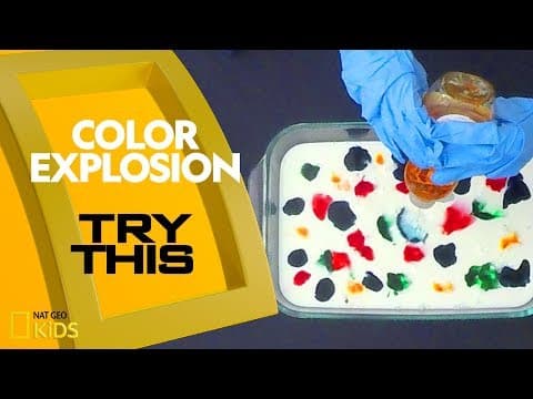 Milk swirl science - try this