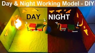 day and night working model - simple and easy - sun flower plant example